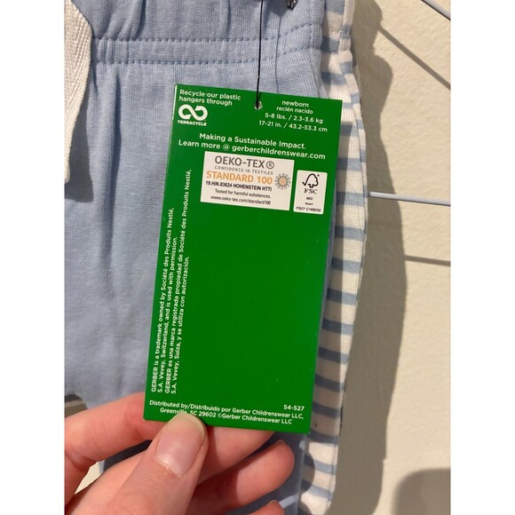 NWT Gerber Modern Moments 4-Count Blue Leggings - Newborn (NB) - Picture 3 of 3